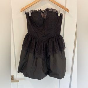 GUESS BY MARCIANO Black Silk and Lace Dress in size Small